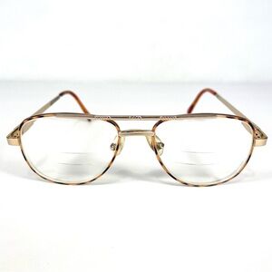 Vintage Gallery Aviator Eyeglass Frames Gold Tone Tortoise 52-16-140